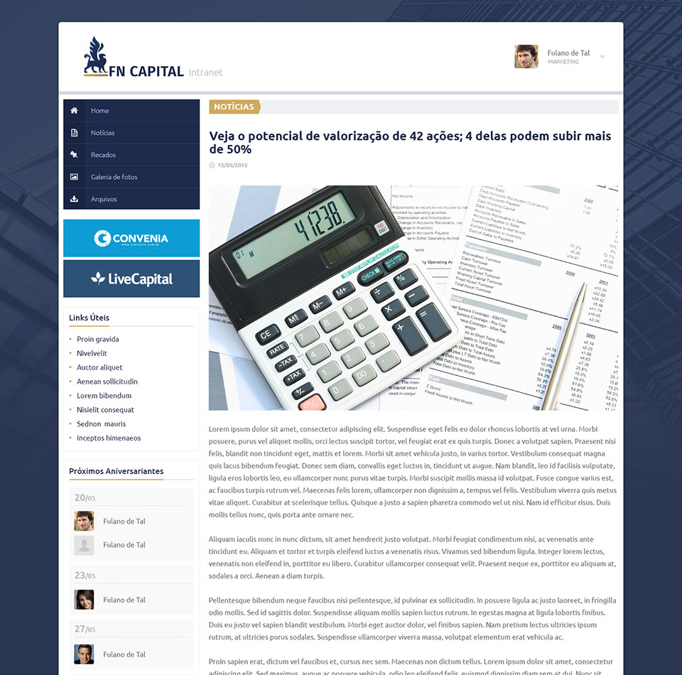 FN Capital - Intranet